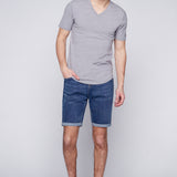 LENNON - Mens Rolled-Up Shorts - Classic Medium Blue