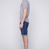 LENNON - Mens Rolled-Up Shorts - Classic Medium Blue