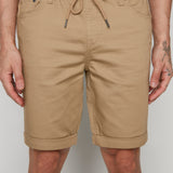 LENNON - Mens Rolled Up Shorts - Beige