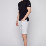 LENNON - Short Roulé Pour Homme - Gris Clair