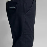 PANTALON OLI COUPE LARGE EN SERGÉ – STYLE UTILITAIRE | NOIR