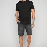 PHOENIX - Mens Flex Denim Moto Short - Dark Grey Wash