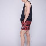 Vision Street Wear Aop Spiral Swim Shorts Red