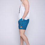 Vision Street Wear AOP Spiral Checker Swim Shorts Blue