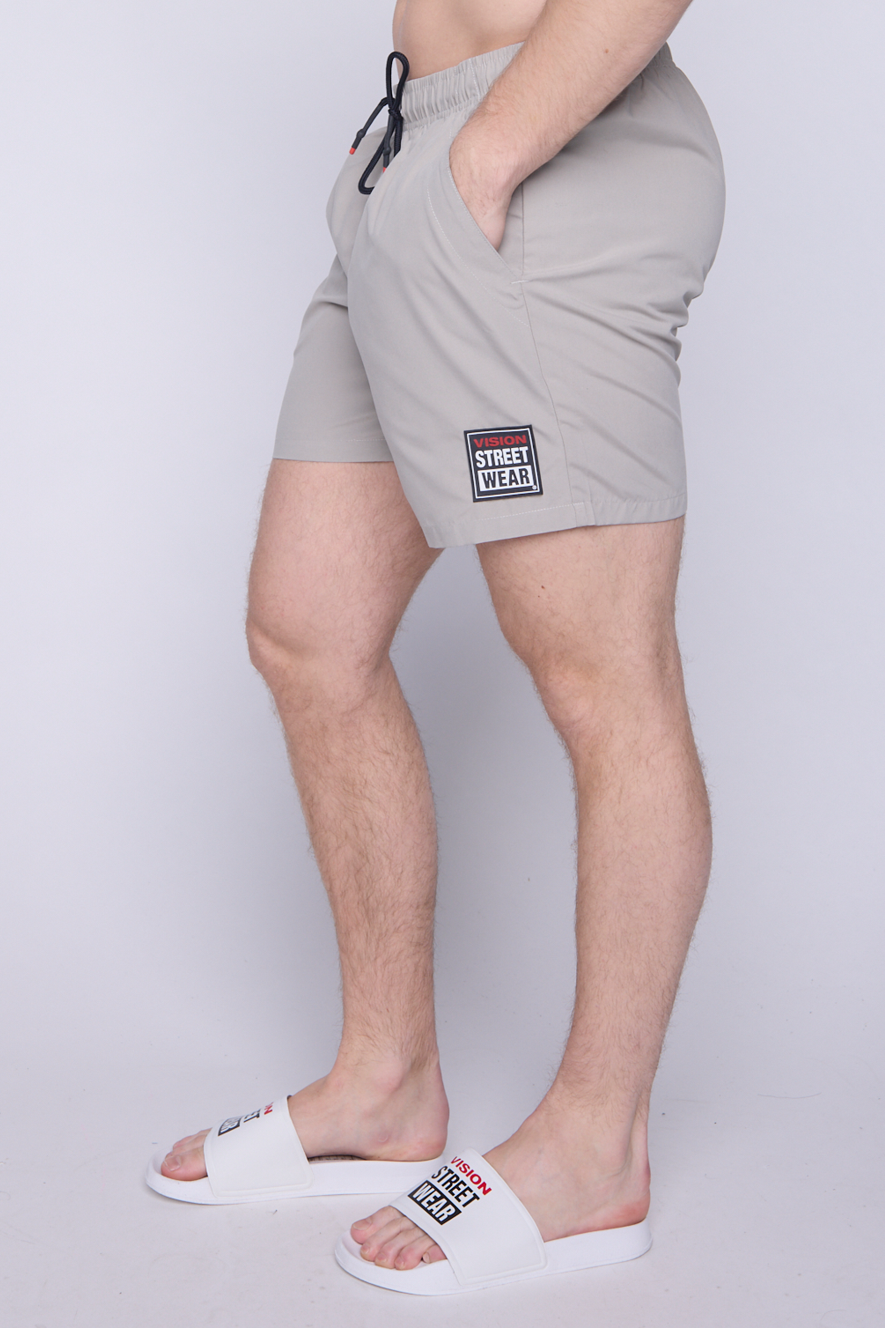 Vision Street Wear Solid Swim Shorts Mushroom