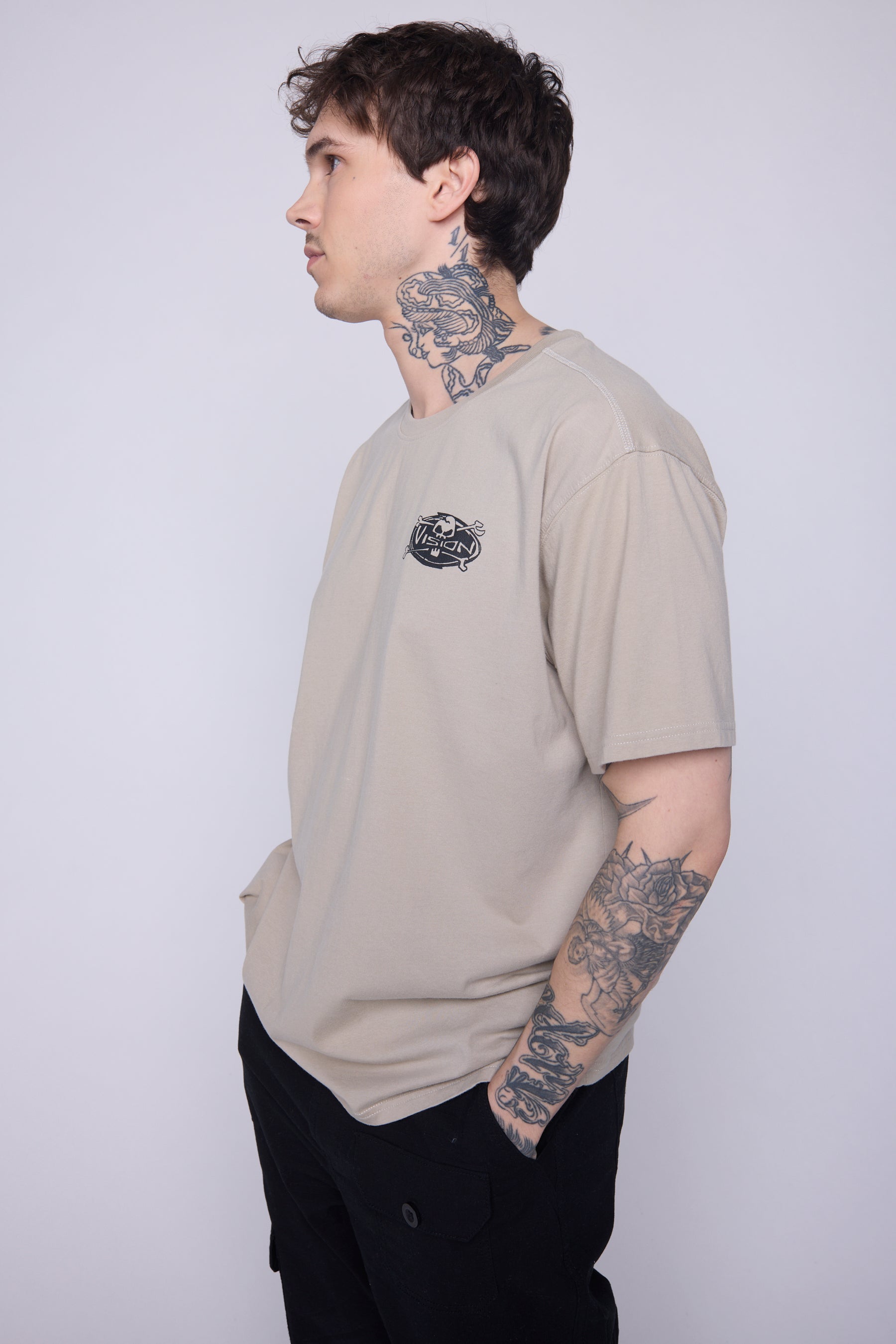 Vision Street Wear Skull Logo T-Shirt Mushroom