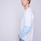 Vision Street Wear Crew Neck Full Long Sleeve Fooler Ivory & Blue Cloud