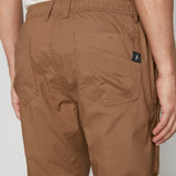 TRAVIS - Utility Cargo Stretch Poplin Pants with Adjustable Hem - Tobacco