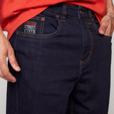 BOYCHIK - Pantalon 5-poches coupe ample - Denim Bleu Noir