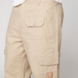 GELFAND - Loose Fit Cargo Pant with Adjustable Hems - Tan Ripstop