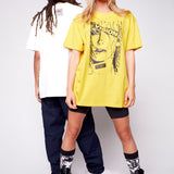 Face Print Logo T-Shirt - Yellow