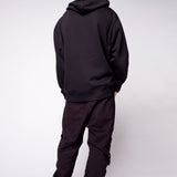 Front Embroided Logo Hoodie - Black