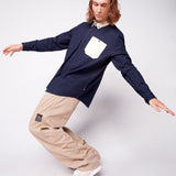 Relax Fit Shirt With Pocket - Navy