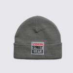 Vision Street Wear Cuffed Skateboard Beanie With Large Logo Patch Grey