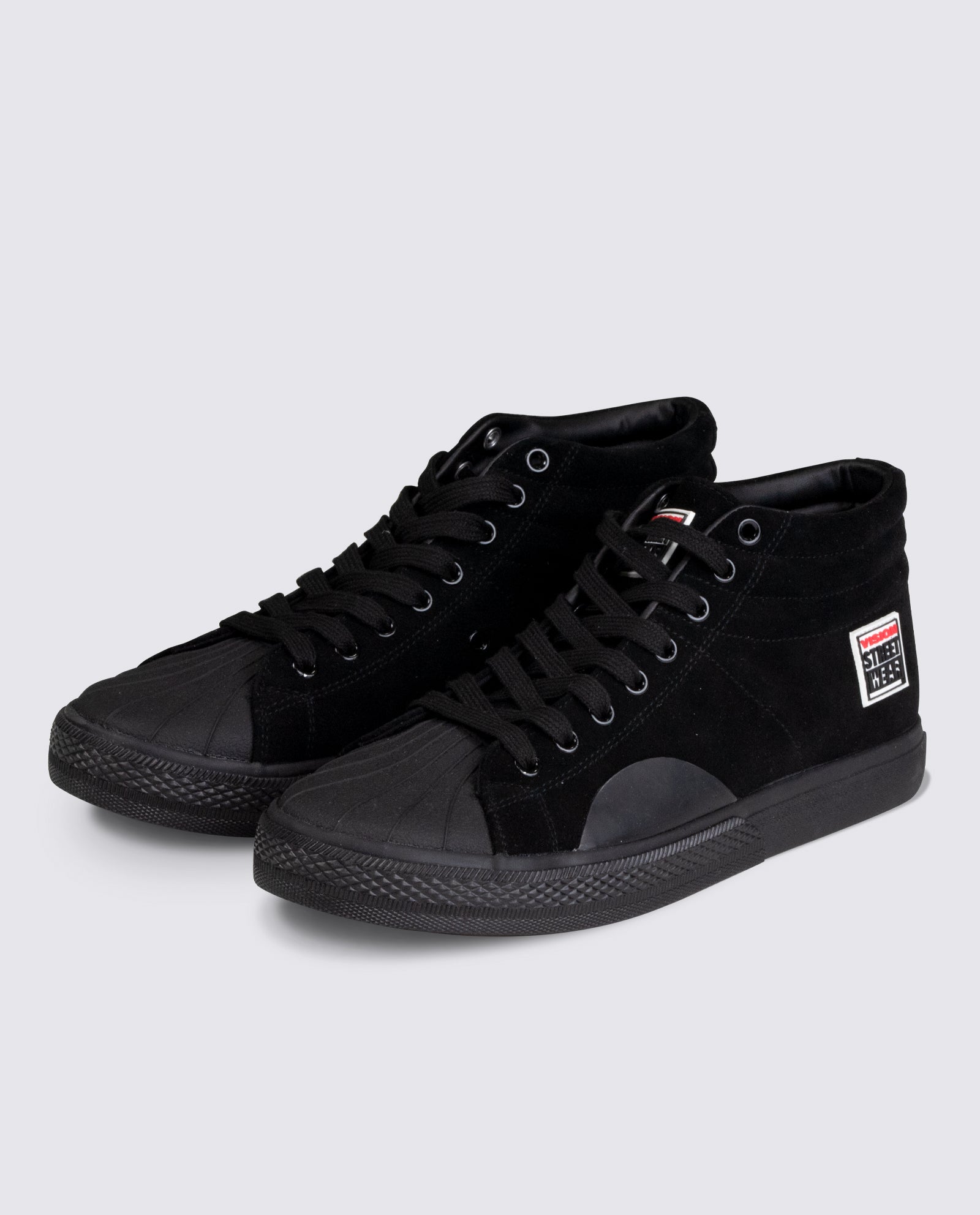 Vision Street Wear Leather Suede High Top Skateboard Sneakers Black