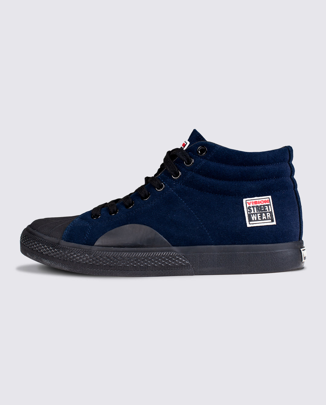 Vision Street Wear Leather Suede High Top Skateboard Sneakers Deep Navy