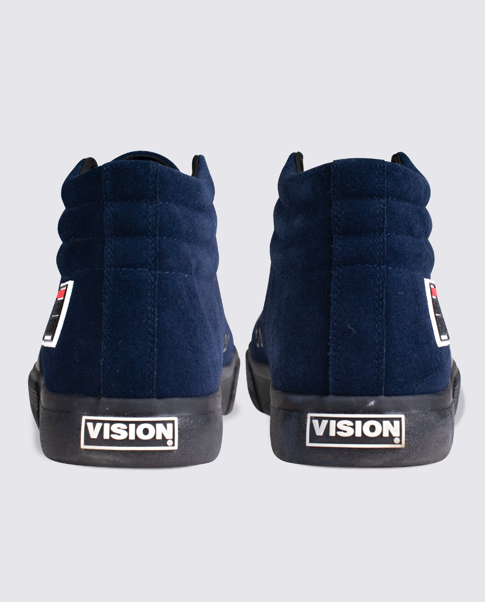 Vision Street Wear Leather Suede High Top Skateboard Sneakers Deep Navy