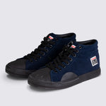 Vision Street Wear Leather Suede High Top Skateboard Sneakers Deep Navy