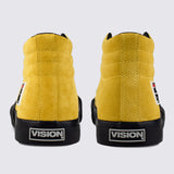 Vision Street Wear Leather Suede High Top Skateboard Sneakers Mustard