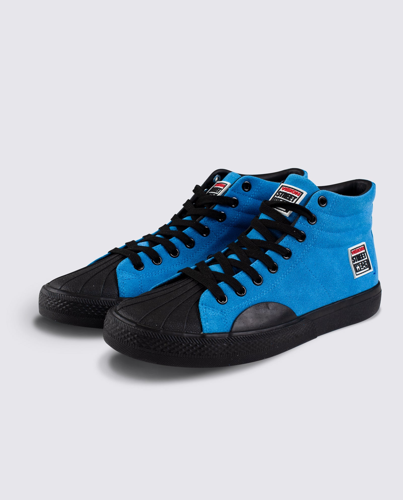 Vision Street Wear Leather Suede High Top Skateboard Sneakers Teal