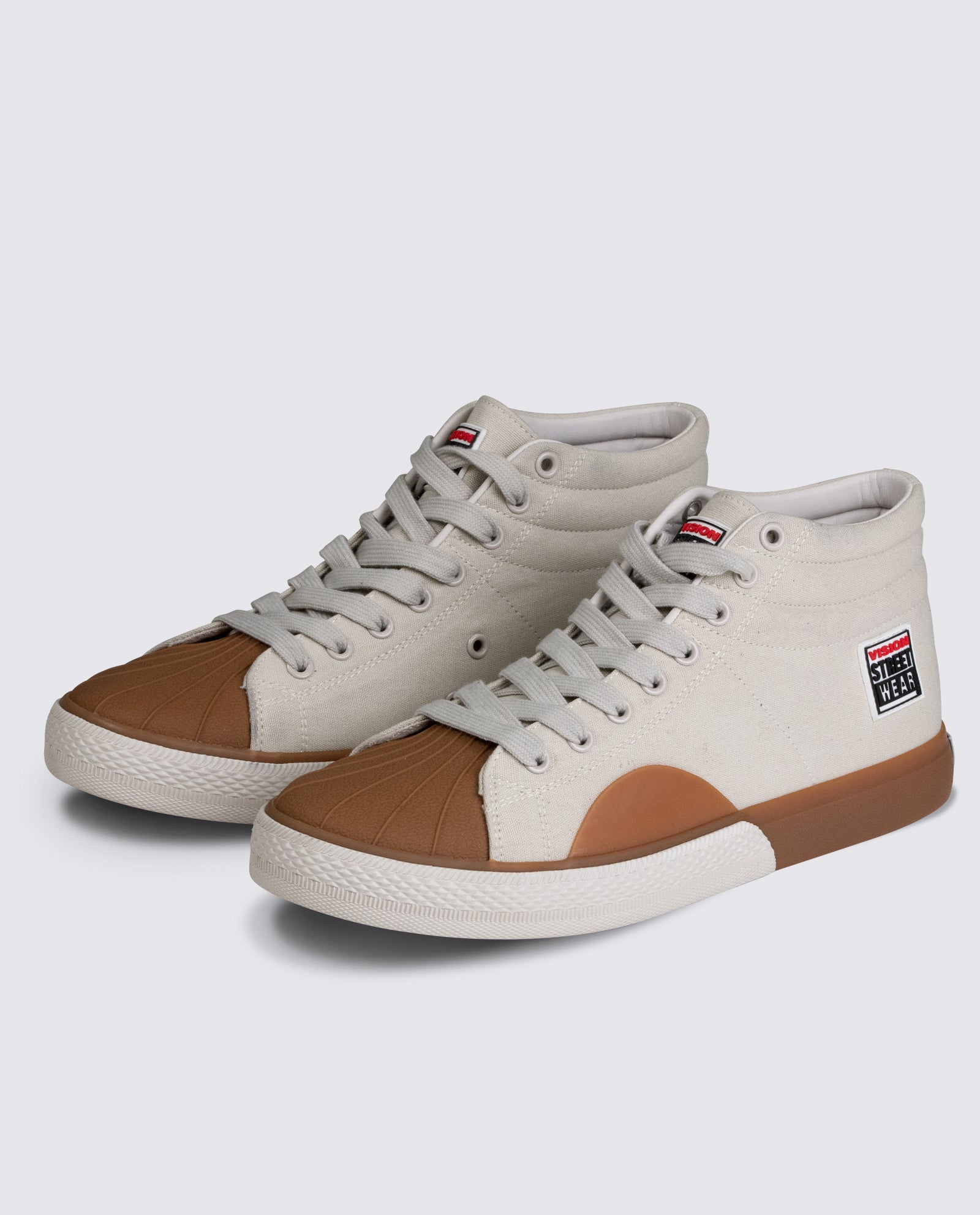 Vision Street Wear Canvas High Top Skateboard Sneakers Bone