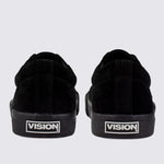 Vision Street Wear Leather Suede Low Top Skateboard Sneakers Black