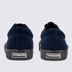 Vision Street Wear Leather Suede Low Top Skateboard Sneakers Deep Navy