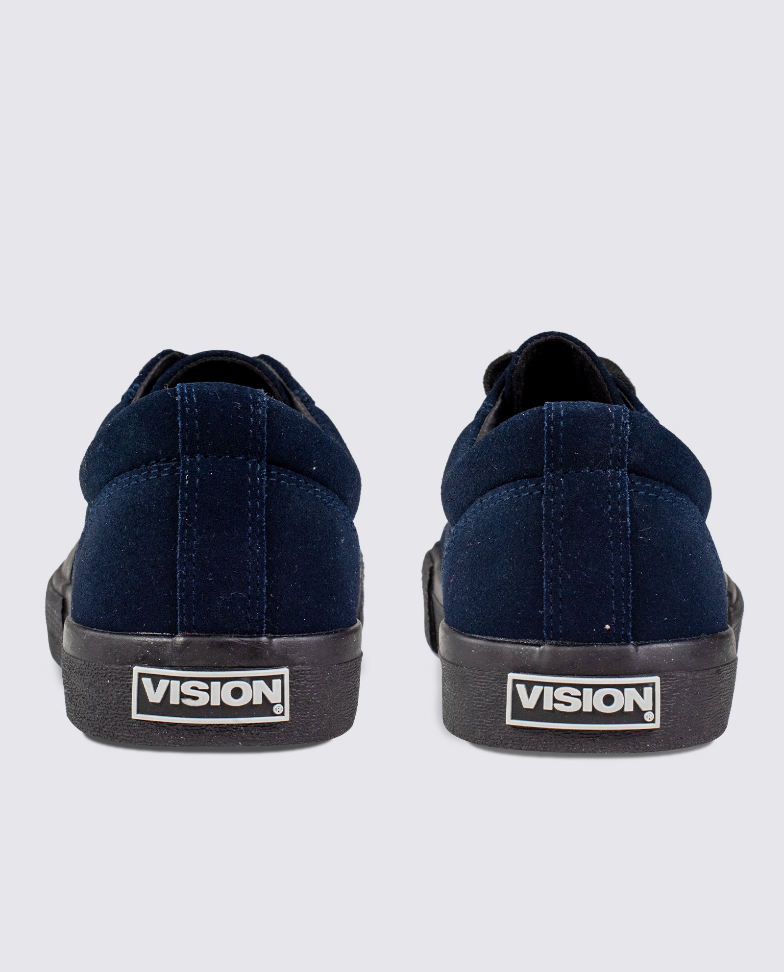 Vision Street Wear Leather Suede Low Top Skateboard Sneakers Deep Navy