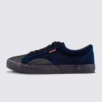 Vision Street Wear Leather Suede Low Top Skateboard Sneakers Deep Navy