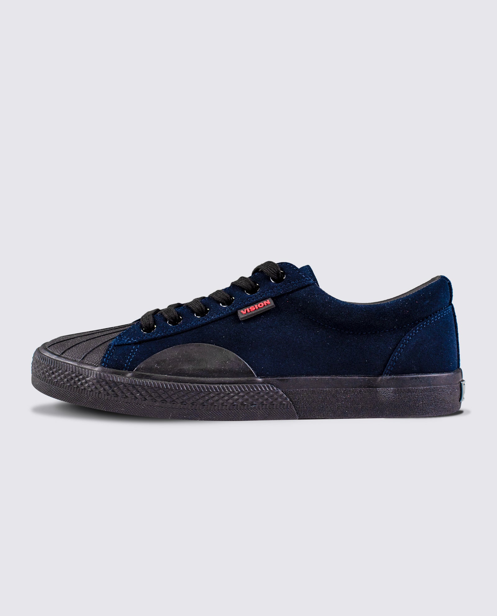 Vision Street Wear Leather Suede Low Top Skateboard Sneakers Deep Navy