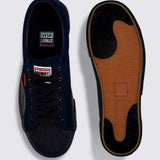 Vision Street Wear Leather Suede Low Top Skateboard Sneakers Deep Navy