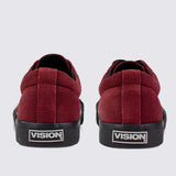 Vision Street Wear Leather Suede Low Top Skateboard Sneakers Oxblood