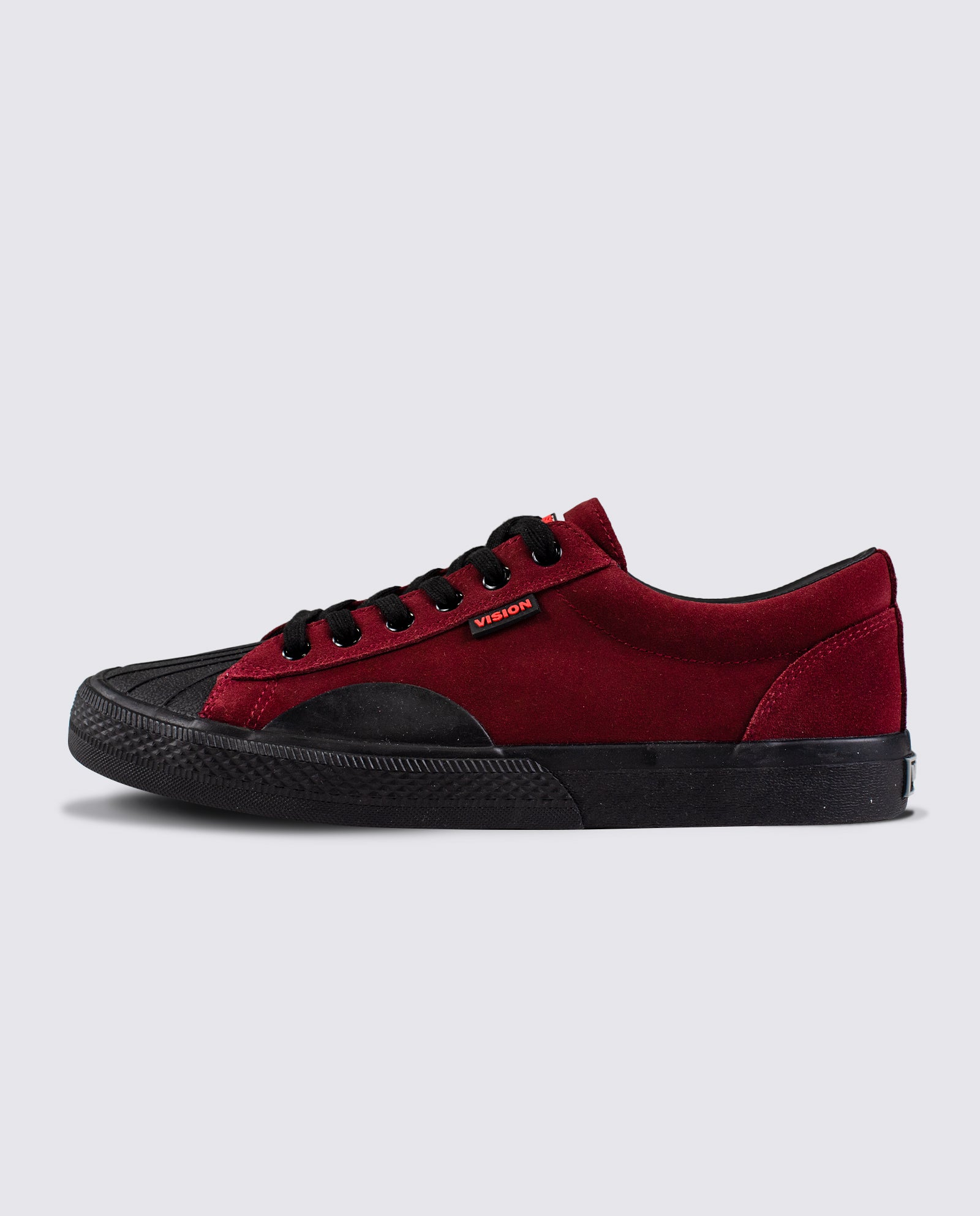 Vision Street Wear Leather Suede Low Top Skateboard Sneakers Oxblood