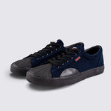 Vision Street Wear Leather Suede Low Top Skateboard Sneakers Deep Navy