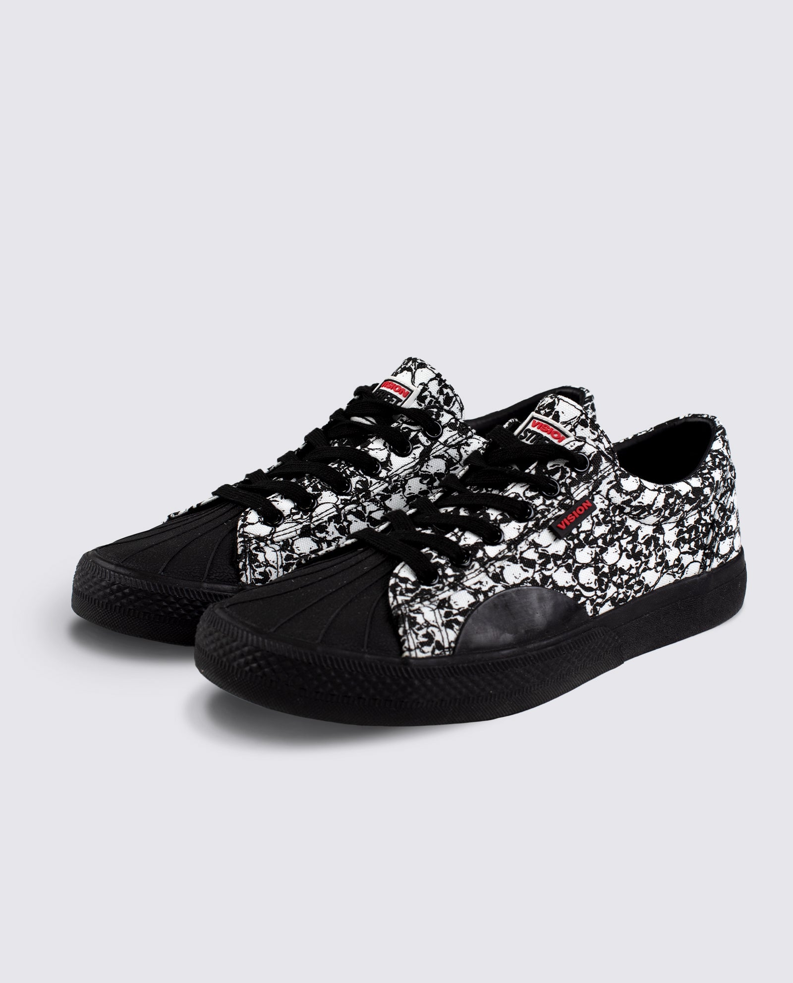 Vision Street Wear Canvas Low Top Skateboard Sneakers Skull