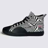 Canvas High Top Sneakers - Black Hypnotic AOP