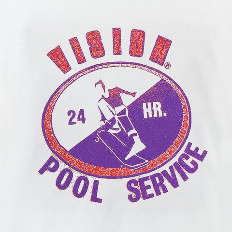 Pool Service Tee - White