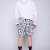 Vision Street Wear Aop Newspaper Shorts Ivory