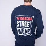 Vision Street Wear Printed Box Logo Sweatshirt Navy