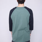 Vision Street Wear 3/4 Raglan Sleeve Box Logo Print Moss