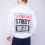 Vision Street Wear Printed Box Logo Sweatshirt Ivory