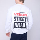 Vision Street Wear Printed Box Logo Sweatshirt Ivory