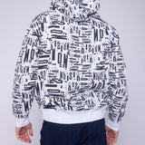 Vision Street Wear Aop Newspaper Hoodie Ivory