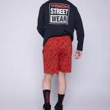 Vision Street Wear Aop Tattoo Shorts Red