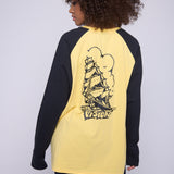 Vision Street Wear Raglan Shirt Matching Tattoo Prints Butter