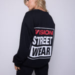 Vision Street Wear Printed Box Logo Sweatshirt Black