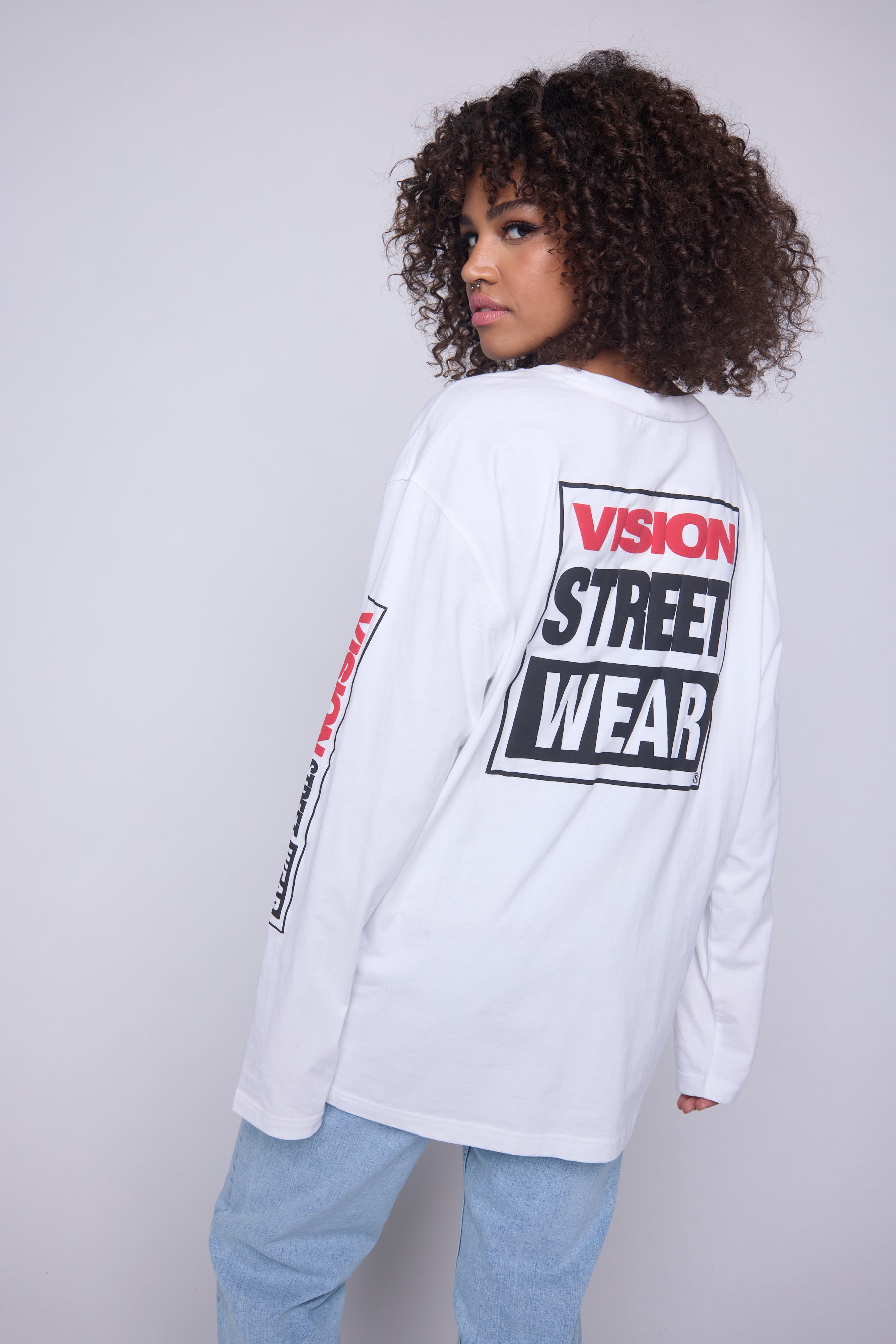 Vision Street Wear Puffy Print T-Shirt Ivory