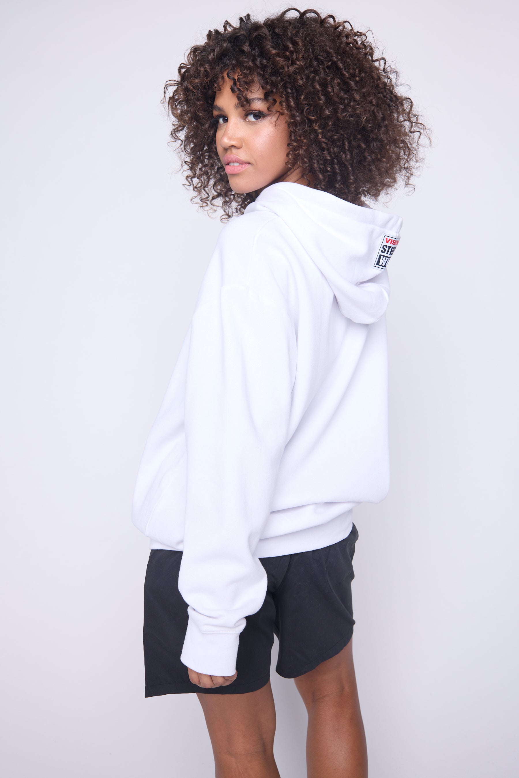 Vision Street Wear Iconic Logo Hoodie Ivory