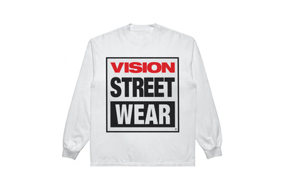 Vision Street Wear Logo L/S Tee - White