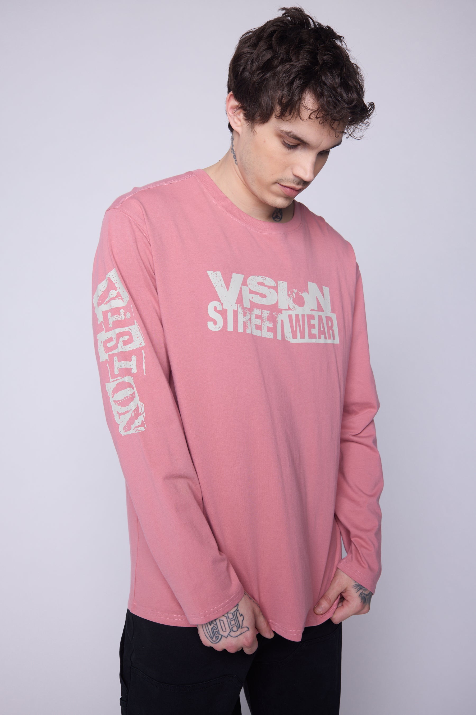 Vision Street Wear Team Logo T-Shirt Dusty Rose